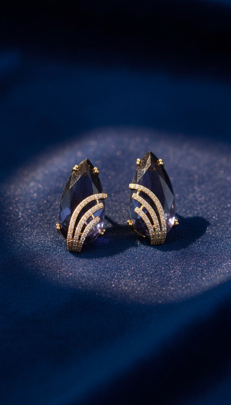 One carat ear stud's gallery image #6