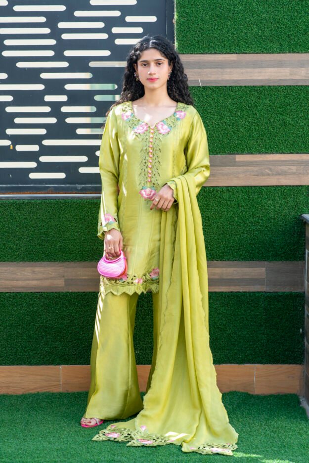 Noor -e - Eid cutwork Suit | Short Shirt 3 PCS Outfit gallery image #3