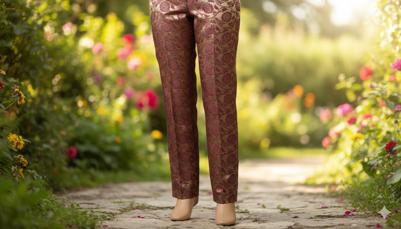 Green Banarsi Trouser. gallery image #7